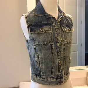 Denim Jacket Acid Wash Sleeves Jean Jacket Caferacer Euro Brand